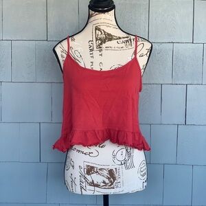 American Eagle Ruffle Crop Top